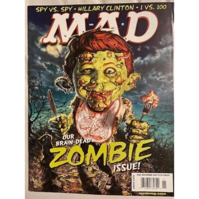 MAD ZOMBIE ISSUE hillary clinton SPY VS. SPY 1 vs. 100 NRA advertising character