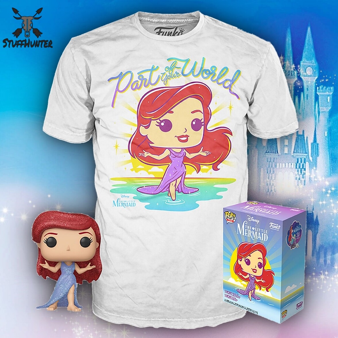 Funko POP! Ariel the Mermaid & Tee T-Shirt (Size L, XL