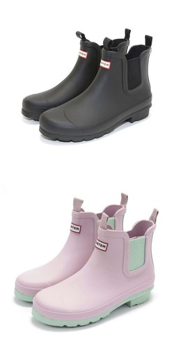 NEW Hunter Girls Original Chelsea Kids Waterproof Rain Slip-On Boots - Foto 1 di 7