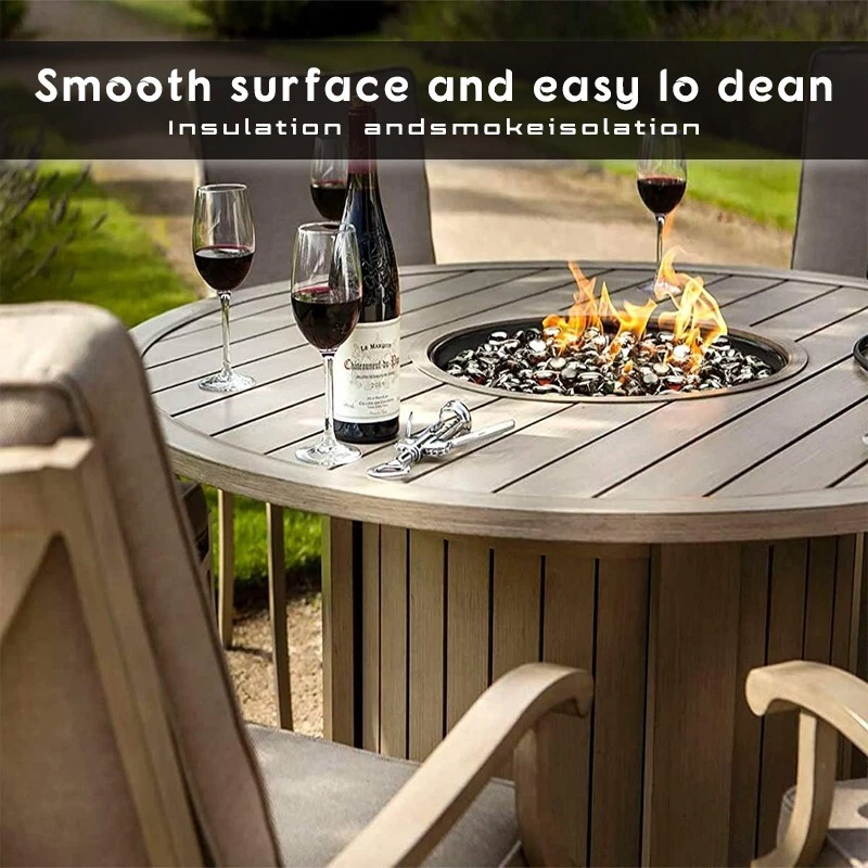 Piedra de vidrio ignífuga en forma de corazón de 1" para fogatas, chimeneas - marrón 1/3/5 lb Foto 3 de 4