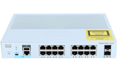 Cisco - WS-C2960L-16TS-LL - Catalyst 2960L 16 port GigE, 2 x 1G SFP, LAN Lite