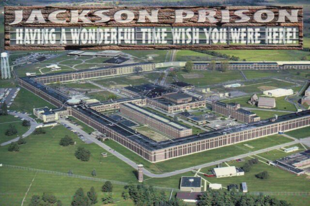 Southern Michigan State Prison at Jackson Aerial View Wish You ... -- Postcard