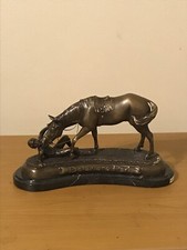 Delaware Park Horse With Jockey Statue Bronze Heavy Thoroughbred Kentucky Derby