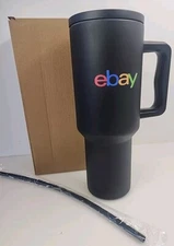 eBay Branded 40 oz Stanley-Style Stainless Steel Tumbler Insulated Mug NEW