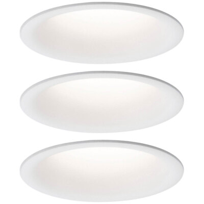 Paulmann 93415 LED Bathroom Light Set 3pc 18.9W Anti-Glare Minimalist