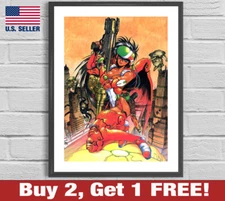 Intron Depot Mech Gun Girl Red Masamune Shirow 18" x 24" Anime Poster Print