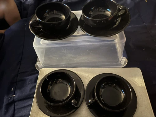 4 Waechtersbach   COFFE/TEA MUG CUP And  SAUCER SETs 8 Pieces