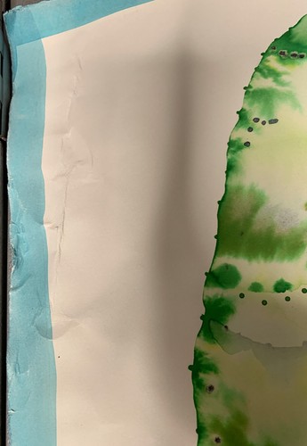 Hable Construction Original Watercolor Painting of Seahorse -Unframed 30" x 44" - Picture 3 of 5