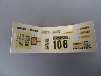 Planche Decals 1:43 Porsche 911 Carrera RSR 3.0 Tour Auto 1973 #108 B26 - Photo 1/2