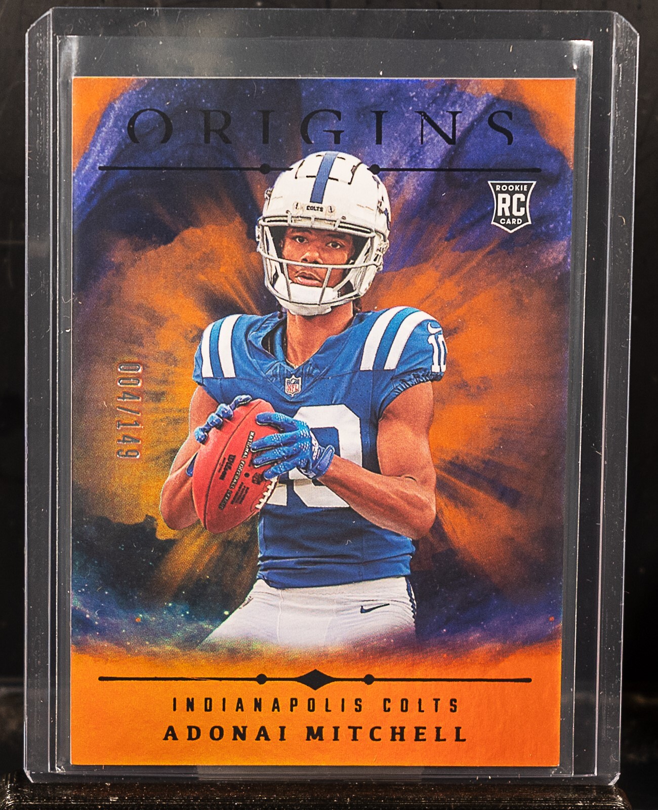 Adonai Mitchell 2024 Origins 108 Rookie Orange RC 4/149 Colts