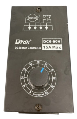 Drok DC Motor Controller Digital DC6-90V 15A Max- Black