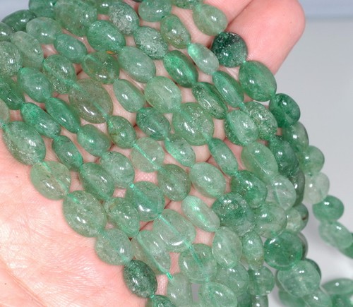 "Cuentas sueltas de piedras preciosas aventurina verde 9-10 mm 15,5" - Imagen 3 de 4