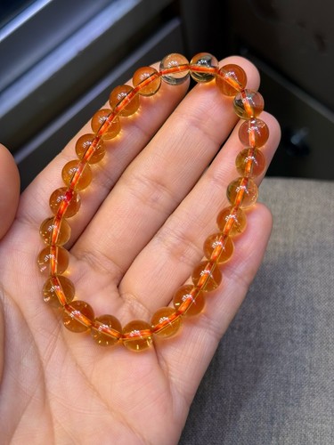 8mm Natural Yellow Citrine Quartz Crystal Beads Bracelet AAAA - Bild 2 von 5