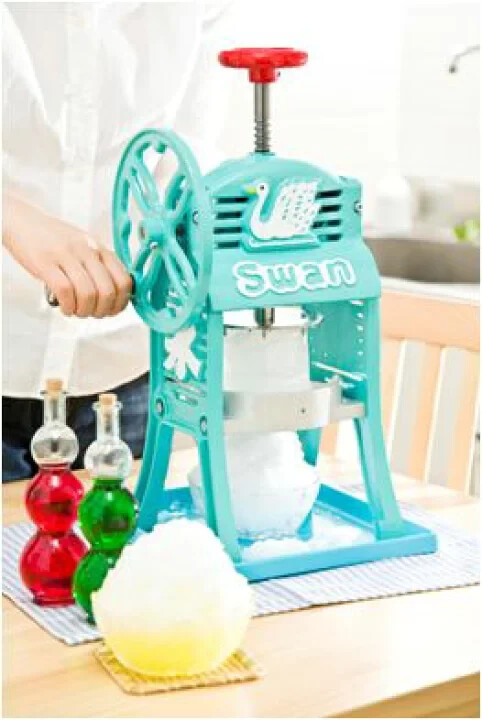 Swan Ice Shaver SH-36 かき氷機 New Swan Cast-iron Shaved Ice Cup and Cubes Hawaiian Shaver