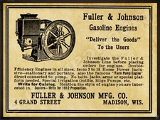 1912 Fuller & Johnson Gas Engines NEW Metal Sign 24"x30" USA STEEL XL Size 7 lb