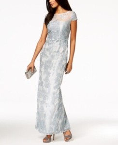 adrianna papell tiered lace gown