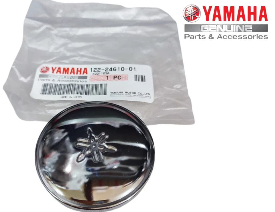 NOS YAMAHA GT80 GT1 GTMX MX80 OEM CROMO GASOLINA TANQUE TAPA 122-24610-01-00 Foto 3 de 4