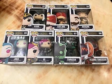 RARE Funko POP League of Legends LOL 7 pcs DJ Sona Jinx Vi Lee Sin Braum Figures