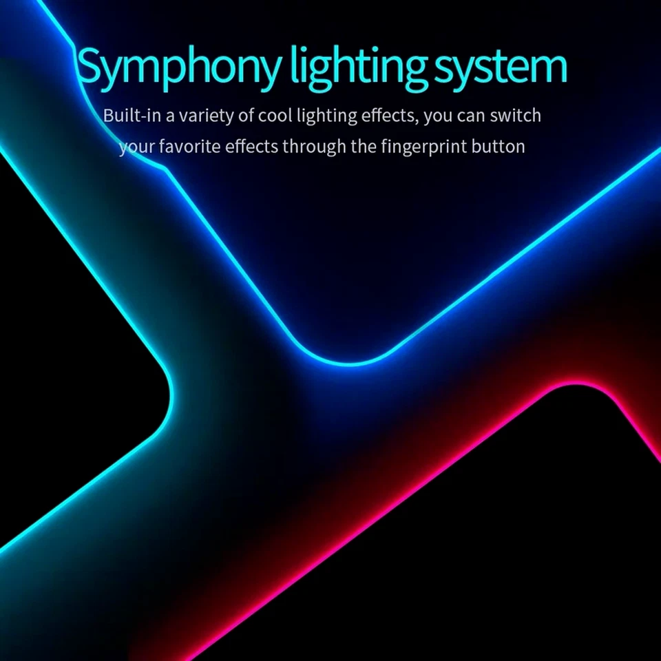 ALIENWARE LED RGB Mouse Pad Keyboard 15W Qi Wireless Phone Charging Desk - Image 3 of 4