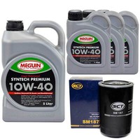 MotoröL Set Syntech 10W-40 Meguin 8 Liter + ÖLfilter FüR Citroen DAF Peugeot 2.5