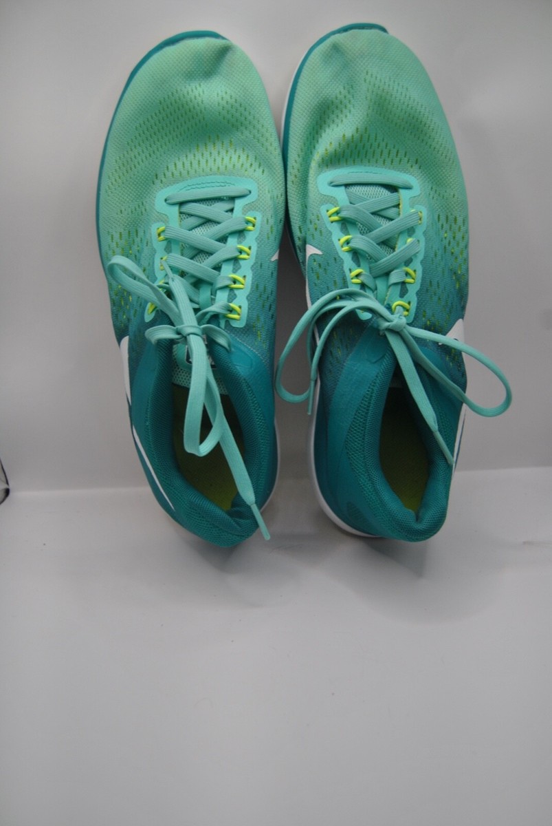 Nike Men’s 10 US Flex Run 2016 Green & Blue Neon Running Shoes Lace Up 44 EU NIKE FLEX 2016 RUN SNEAKERS RUNNING SHOES, GAMMA BLUE  main image 3