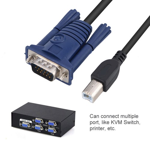 1.4M USB 2.0 KVM Switch Cable Multi-functional Cable Convenient for PC Computer - Photo 3/9