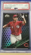 Shogo Akiyama - 2020 Topps Chrome Black Refractor   PSA 9  #27/199