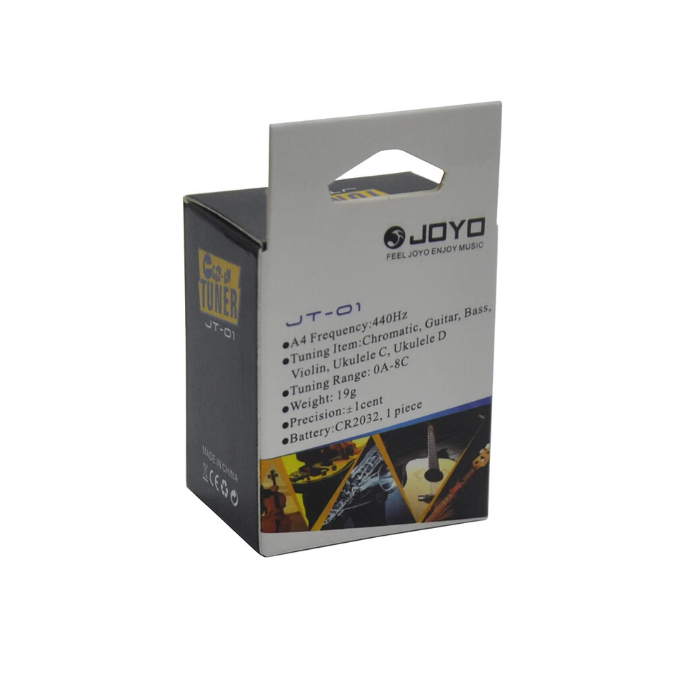 Sintonizador con clip JOYO JT-01 360 grados rotación libre multifunción blanco 5 piezas Foto 3 de 4