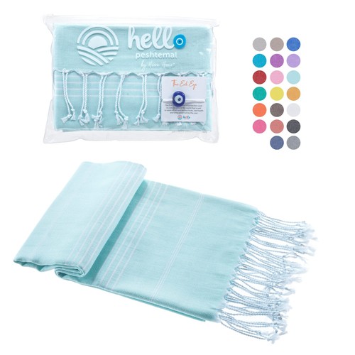 Turkish Beach Towel Prewashed 100% Cotton Soft Absorbent Quick Dry Sand Free Ove