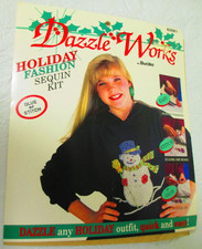 Ugly Holiday Sweater Bucilla Dazzle Works Fashion Sequin Kit 1992