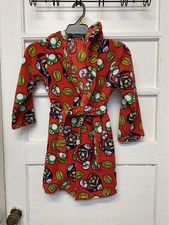 Super Mario Boys fleece Robe hooded Size 4