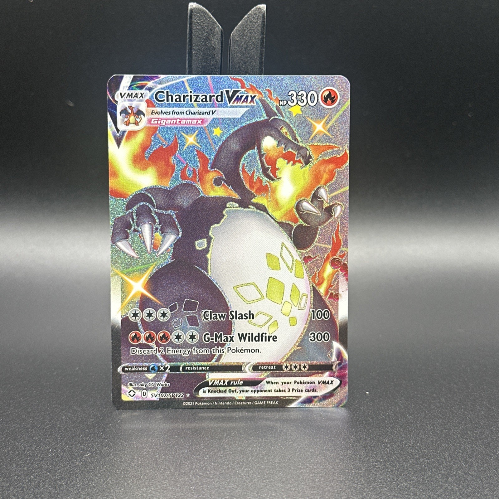 Shining Fates Shiny Vault Charizard VMAX Holo Rare Card SV107/SV122
