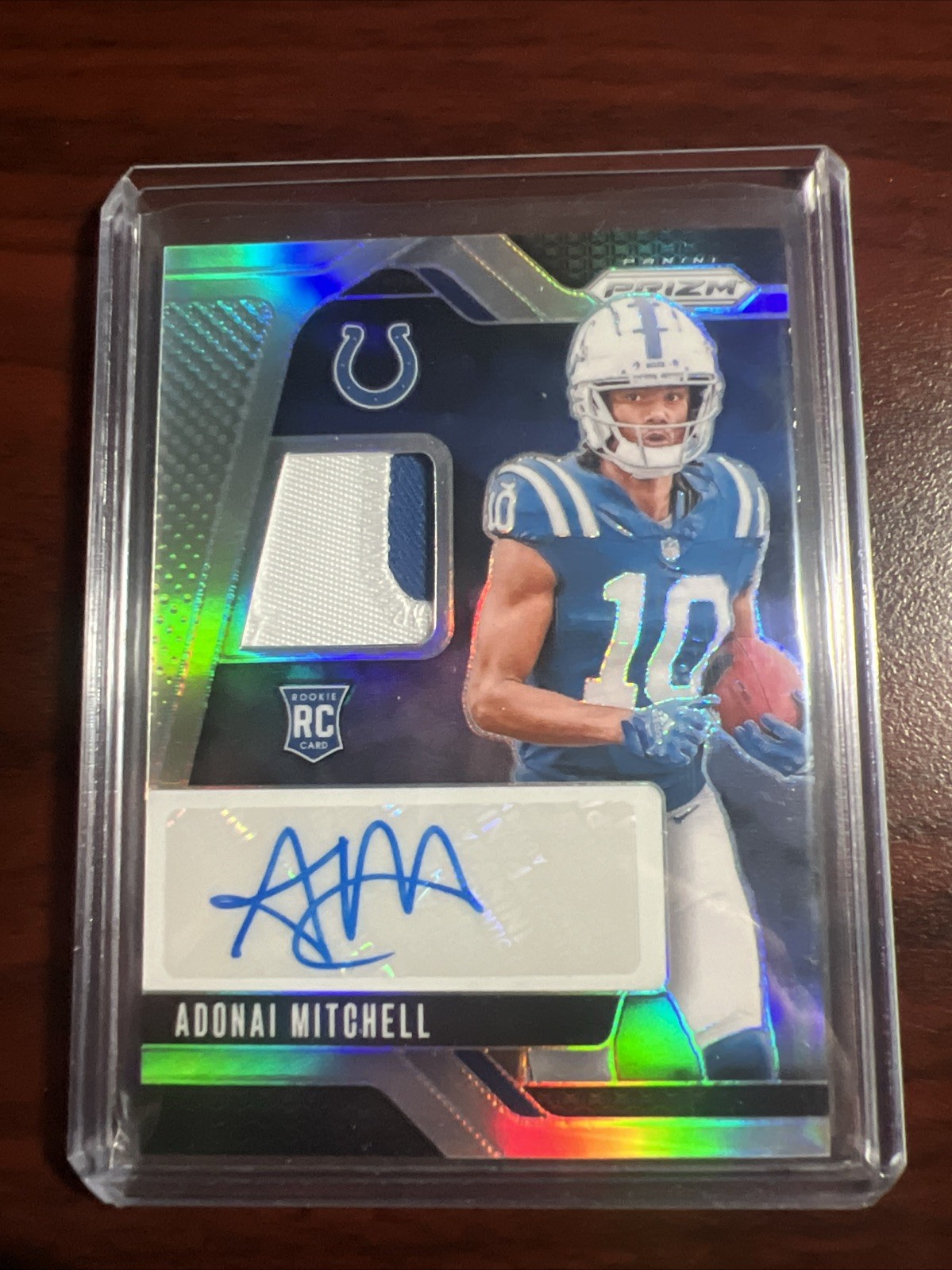 2024 Panini Prizm Adonai Mitchell RPA Rookie Patch Auto Prizm Silver 12/99