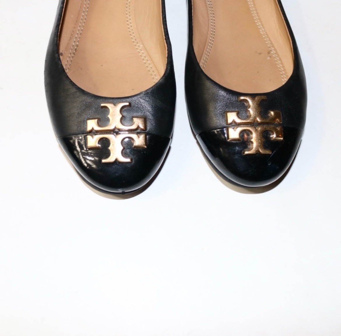 Tory Burch Leather Everly Cap Toe Ballet Flats in Perfect Black Size: 6.5 thumbnail 11