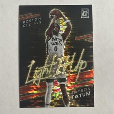 Jayson Tatum 2021-22 Donruss Optic Light It Up Red Pulsar #9