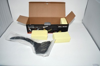 MEKER Bristle Free Grill Brush Cleaner with 3 Replacement Heads & Built-In Scrap