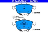 NEU - ATE 13.0460-7269.2 Bremsbelagsatz, Scheibenbremse FüR Alfa Romeo