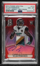 2014 Panini Spectra Rookie Jersey Red Prizm 7/10 Allen Robinson PSA 8 Auto z0q