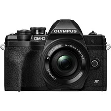Olympus E-M10 Mark IV Digital Camera Black w/ M.Zuiko Digital ED 14-42mm Lens