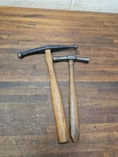 K260- 2 antique Dixon Silversmith Embossing Repousse Planishing Hammers Metal