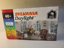 Sylvania Daylight 40w 4 A19 Bulbs New Sealed