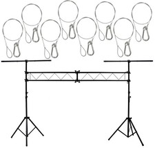 DJ Pro Light Trussing 10 Foot Portable Truss Lighting System 8 Safety Cables