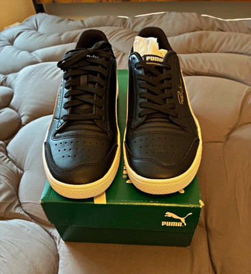 PUMA Ralph Sampson Lo Men s Low Top Lace-Up Sneakers Black/White 370846-01