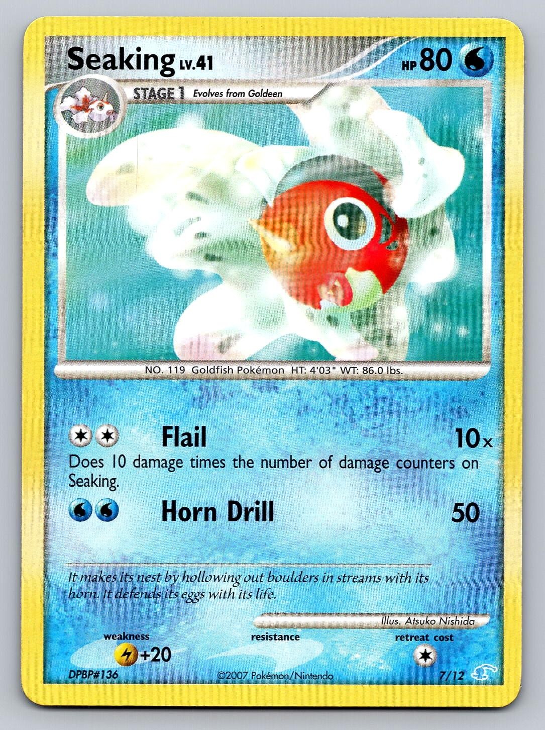 SEAKING 62/130 UNCOMMON DIAMOND & PEARL POKEMON MP