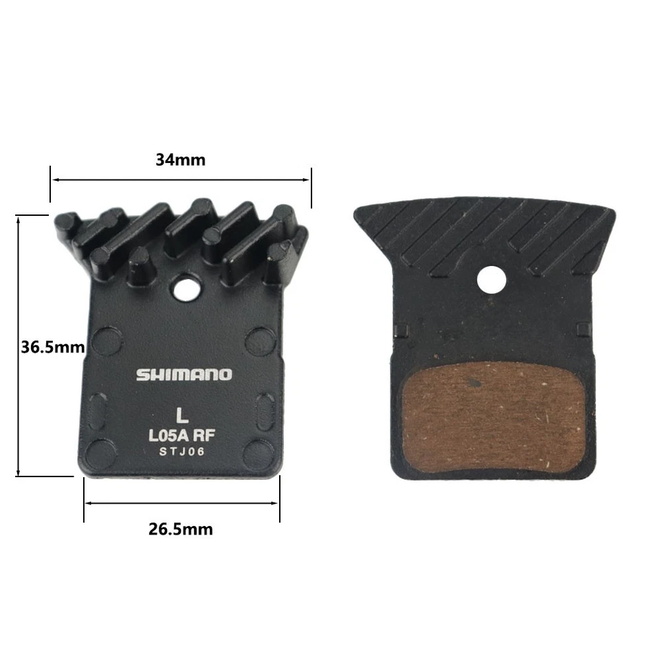 2Pair Shimano L05A-RF Disc Brake Pads Replaces L03A Alloy Back & Cooling Fins - Image 2 of 4