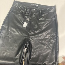 FASHION NOVA NWT Women  s Black Faux Leather Pants-MEDIUM