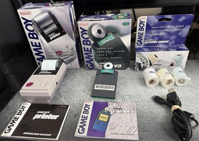 Nintendo Gameboy Printer MGB-007, Printer Paper, Camera MGB-006 & Link Cable CIB