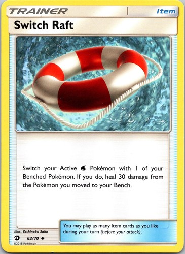 2018 Pokemon Dragon Majesty Switch Raft 62/70 Uncommon Near Mint