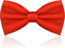 Men's Bow Ties Solid Color Pre-Tied Bow Tie Satin Formal Tuxedo Bowtie Adjustabl