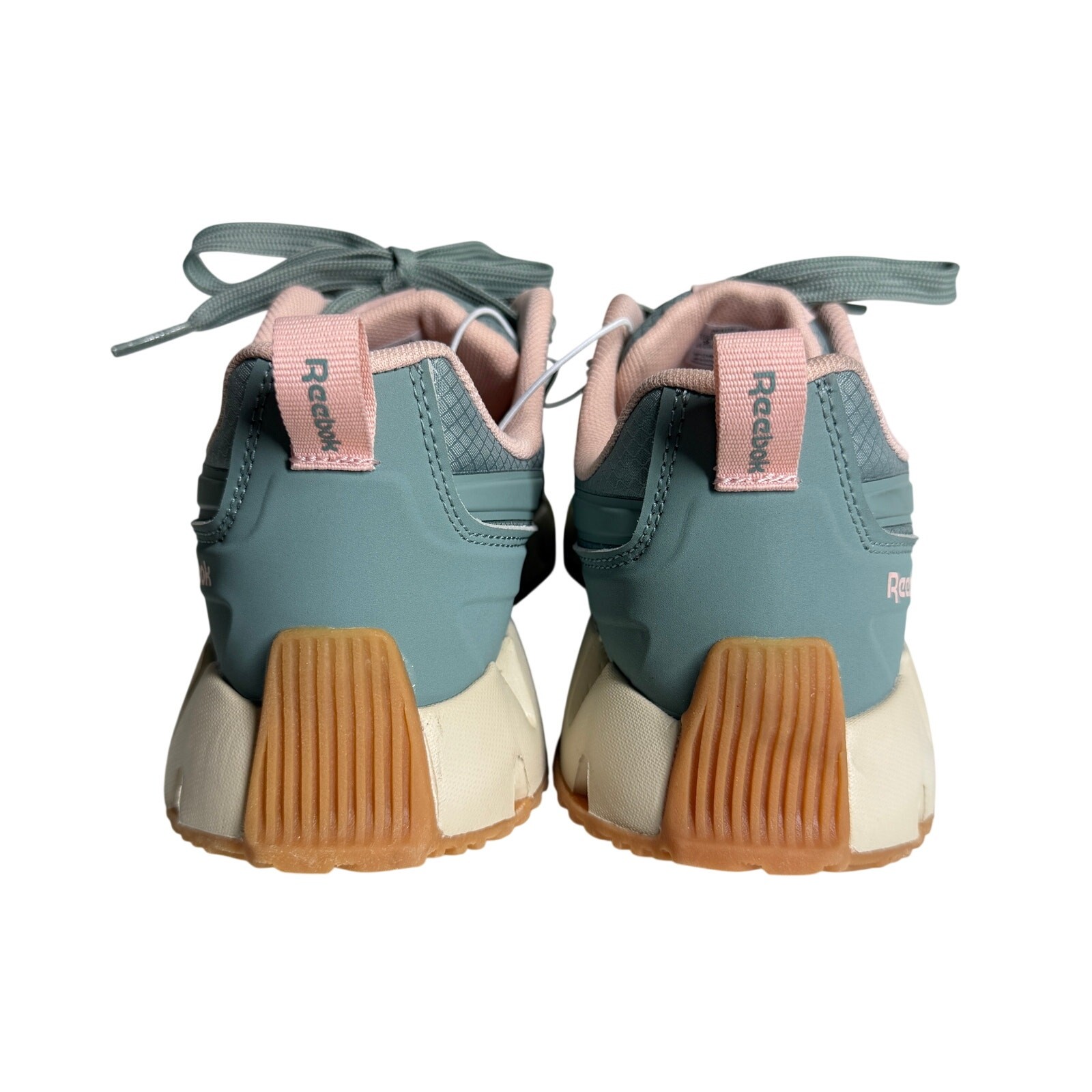 NWOT Reebok Zig Dynamica STR Running Shoes Leather Mint Green & Chalk women 9 thumbnail 4